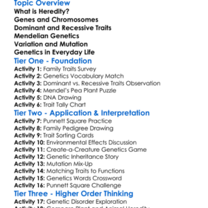 Heredity And Genetics Worksheet Activity Booklet
