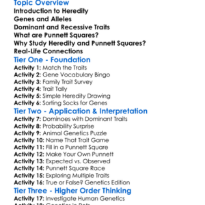 Heredity And Punnett Squares Worksheet Activity Booklet