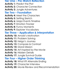 Hey Arnold The Jungle Movie 2018 Worksheet Activity Booklet