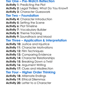 High Crimes 2002 Worksheet Activity Booklet