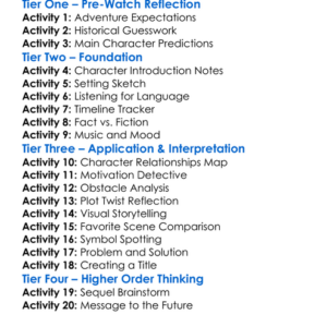 High Road To China 1983 Worksheet Activity Booklet