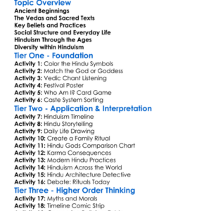 Hinduism Origins And Development Worksheet Activity Booklet