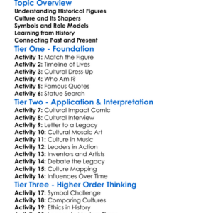Historical Figures In Culture Worksheet Activity Booklet