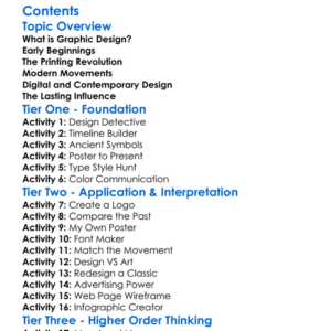 History And Influences Of Graphic Design Worksheet Activity Booklet