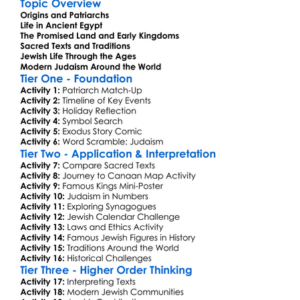 History Of Judaism Worksheet Activity Booklet
