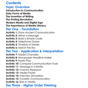 History Of Media And Communication Worksheet Activity Booklet