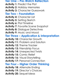 Holiday Crashers 2024 Worksheet Activity Booklet