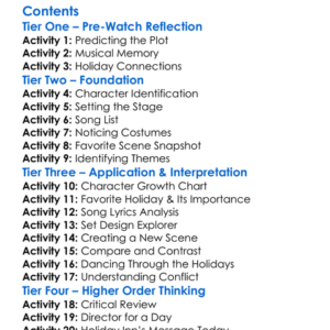 Holiday Inn The New Irving Berlin Musical Worksheet Activity Booklet