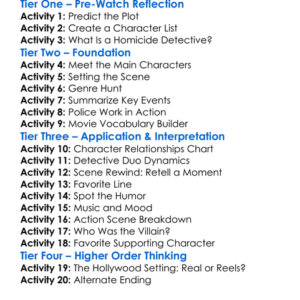 Hollywood Homicide 2003 Worksheet Activity Booklet