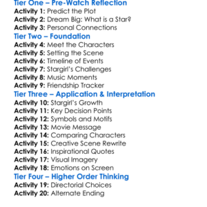 Hollywood Stargirl Worksheet Activity Booklet