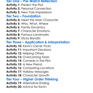 Home Alone 2 Lost In New York 1992 Worksheet Activity Booklet