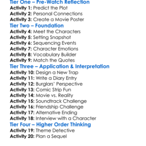 Home Alone 3 Worksheet Activity Booklet