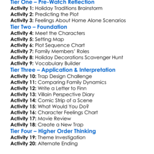 Home Alone The Holiday Heist 2012 Worksheet Activity Booklet