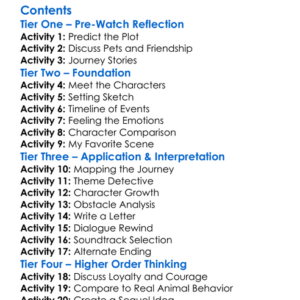 Homeward Bound The Incredible Journey Worksheet Activity Booklet