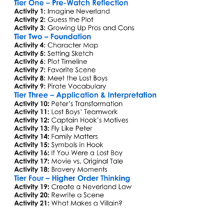 Hook Worksheet Activity Booklet