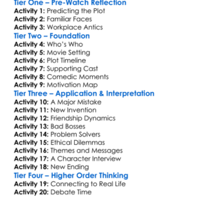 Horrible Bosses 2 2014 Worksheet Activity Booklet