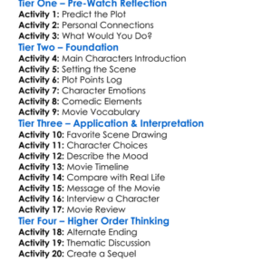Hostage For A Day 1994 Worksheet Activity Booklet