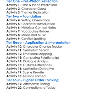 Hostiles 2017 Worksheet Activity Booklet