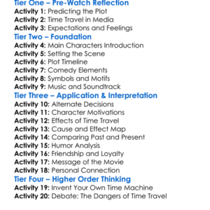 Hot Tub Time Machine 2010 Worksheet Activity Booklet