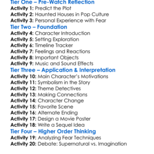 House 1985 Worksheet Activity Booklet