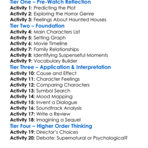House On Elm Lake 2017 Worksheet Activity Booklet