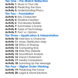 How Music Got Free 2024 Worksheet Activity Booklet
