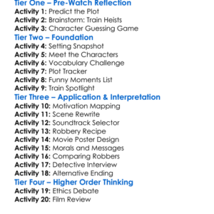 How Not To Rob A Train 2014 Worksheet Activity Booklet