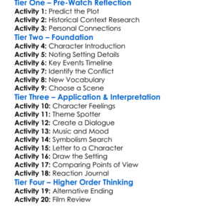 How Sleep The Brave 1982 Worksheet Activity Booklet