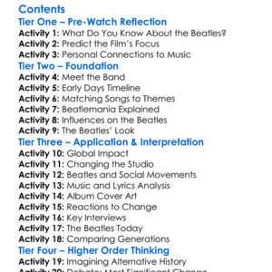 How The Beatles Changed The World 2017 Worksheet Activity Booklet