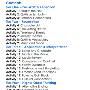 How To Make An American Quilt 1995 Worksheet Activity Booklet