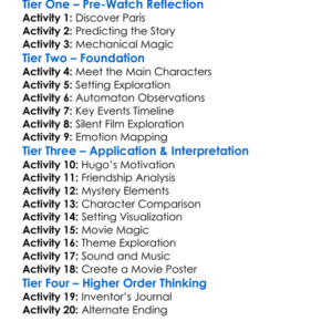 Hugo 2011 Worksheet Activity Booklet