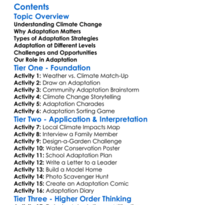 Human Adaptation To Climate Change Worksheet Activity Booklet