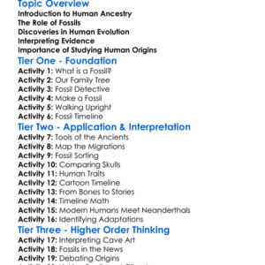 Human Ancestry And Fossils Worksheet Activity Booklet