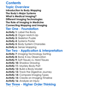 Human Body Mapping And Medical Imaging Worksheet Activity Booklet
