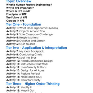 Human Factors Engineering Worksheet Activity Booklet