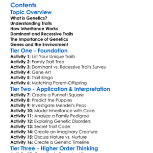 Human Genetics Traits And Inheritance Worksheet Activity Booklet