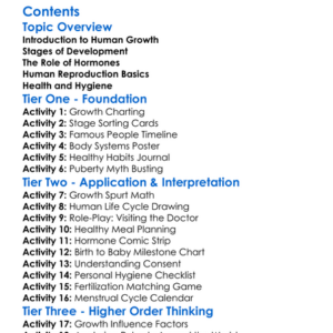 Human Growth Development And Reproduction Worksheet Activity Booklet