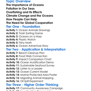 Human Impact On Oceans Worksheet Activity Booklet