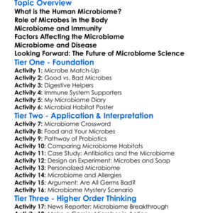 Human Microbiome And Health Worksheet Activity Booklet