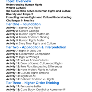 Human Rights And Culture Worksheet Activity Booklet