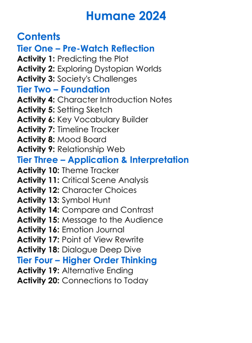 Humane 2024 Worksheet Activity Booklet