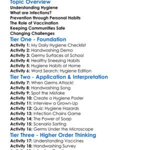 Hygiene And Infection Prevention Worksheet Activity Booklet