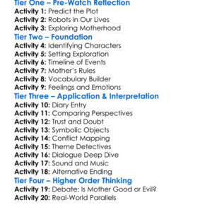 I Am Mother 2019 Worksheet Activity Booklet