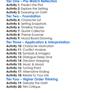 I Swear 2025 Worksheet Activity Booklet