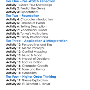 I Tonya 2017 Worksheet Activity Booklet