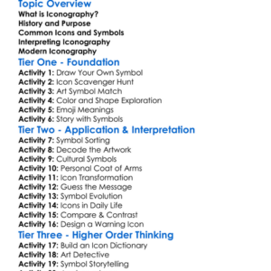 Iconography Basics Worksheet Activity Booklet