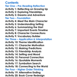 Ill Never Be Young Again Daphne Du Maurier Worksheet Activity Booklet