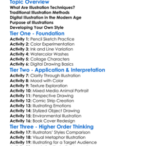 Illustration Techniques Worksheet Activity Booklet