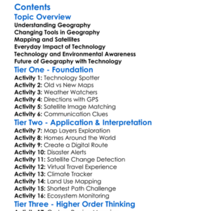 Impact Of Technology On Geography Worksheet Activity Booklet