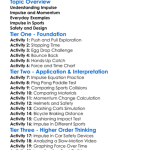 Impulse Worksheet Activity Booklet